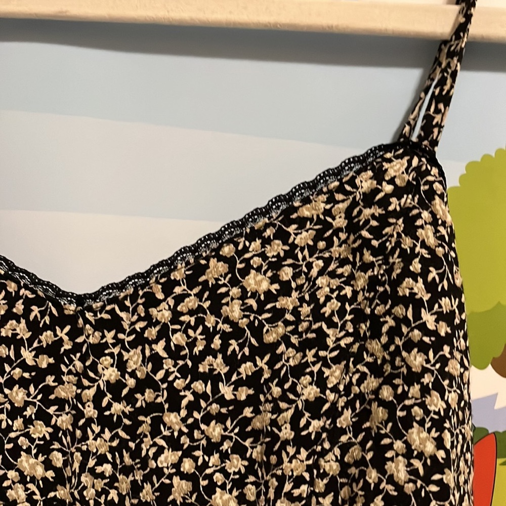 Black floral dress w/ lace designs